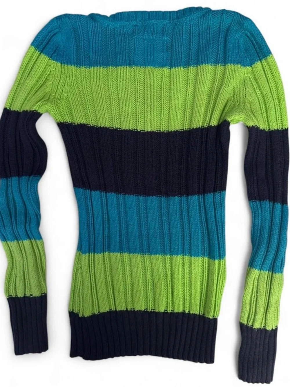 Colorful Striped Knit Sweater